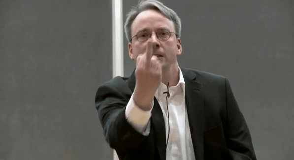 Linus Torvalds synthétisant son point de vue. // Source : Oneminstory