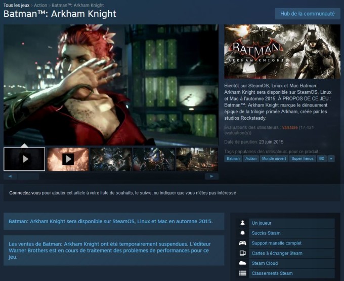 Steam Batman Arkham Knight Steam Batman Arkham Knight