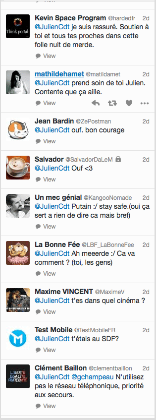 Il n'y a pas de tweets, que des humains inquiets ou chaleureux. Il n'y a pas de tweets, que des humains inquiets ou chaleureux.