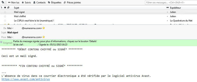 Mail signé Mail signé