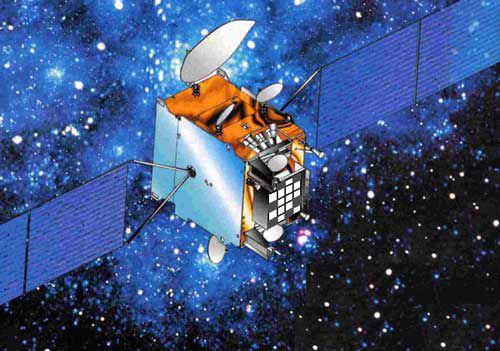 Représentation d'un satellite Cyracuse 3 Représentation d'un satellite Cyracuse 3