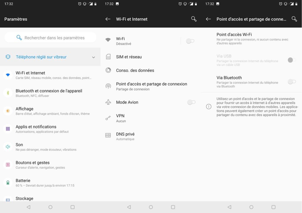 Connexion Android mode modem Connexion Android mode modem