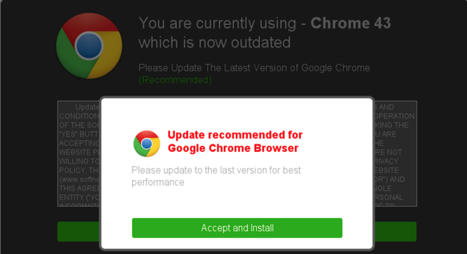 Un exemple de publicité trompeuse désormais bloquée par Google Chrome. Un exemple de publicité trompeuse désormais bloquée par Google Chrome.