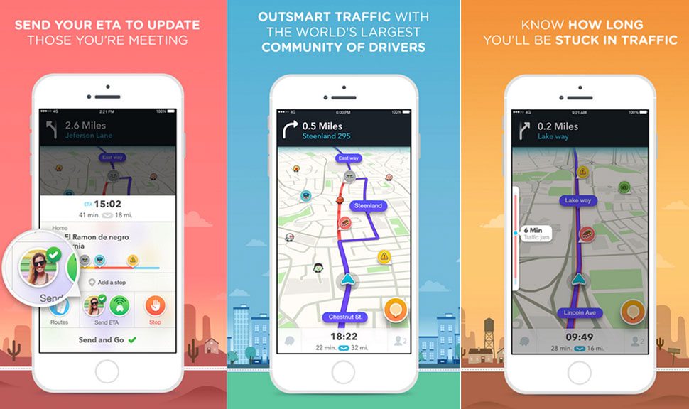 L'application Waze // Source : Waze