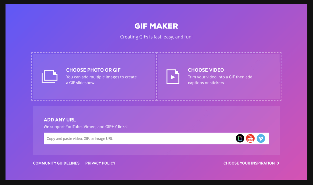 Giphy Maker // Source : Numerama