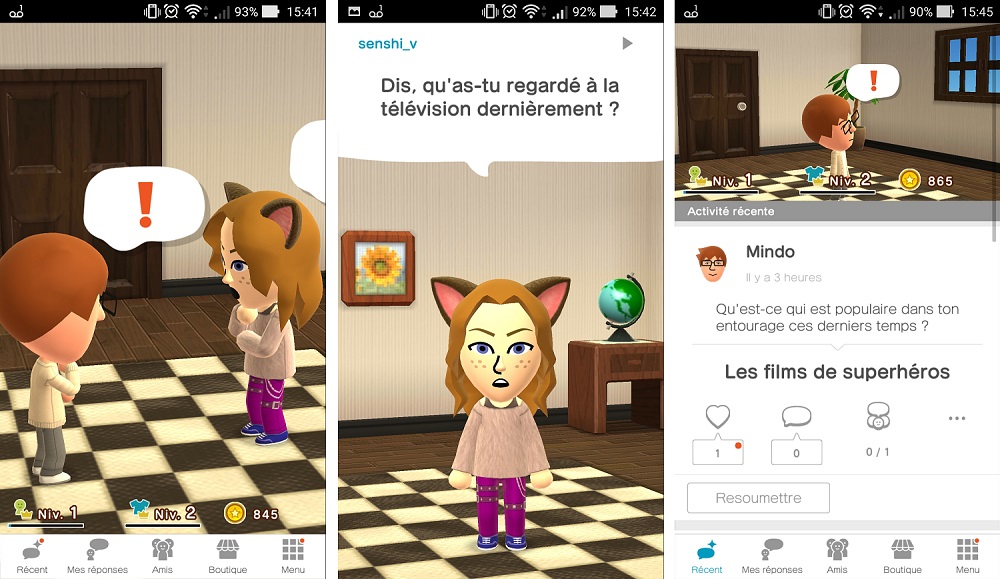 Exemple d'utilisation Miitomo Exemple d'utilisation Miitomo