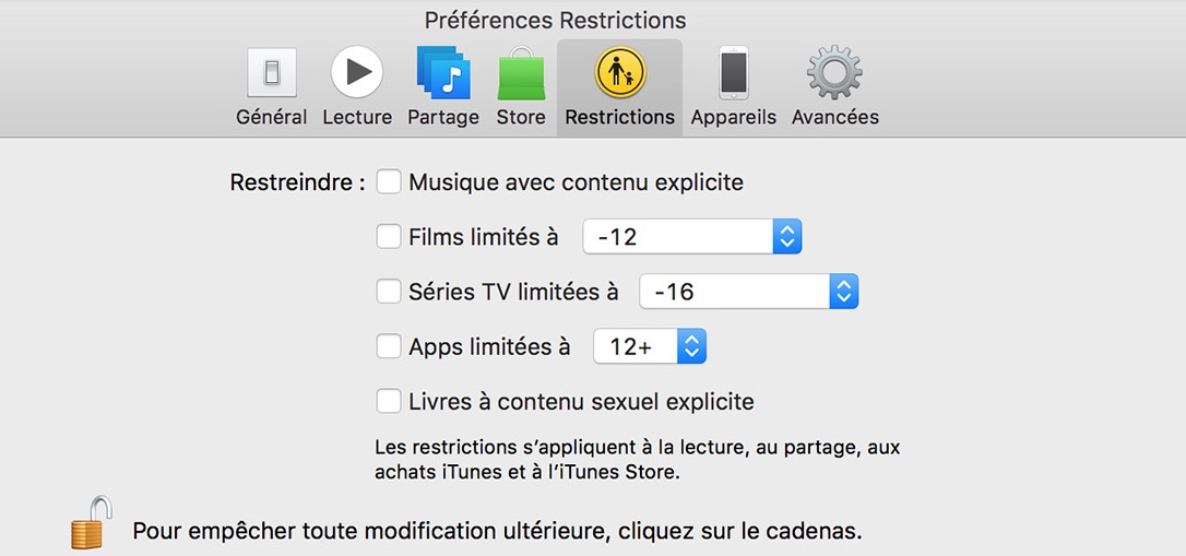 restrictions