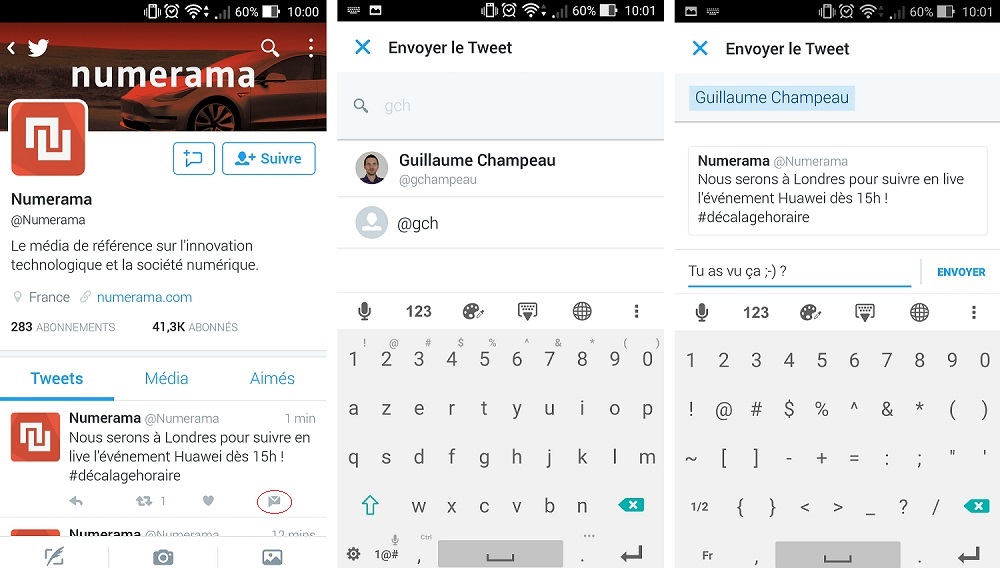 Twitter partage de tweets Twitter partage de tweets