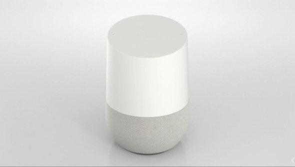 Google Home, le boîtier d'assistant vocal de Google.