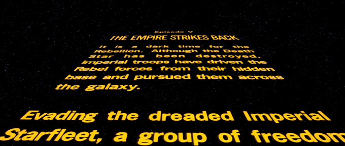 Opening star wars Opening star wars