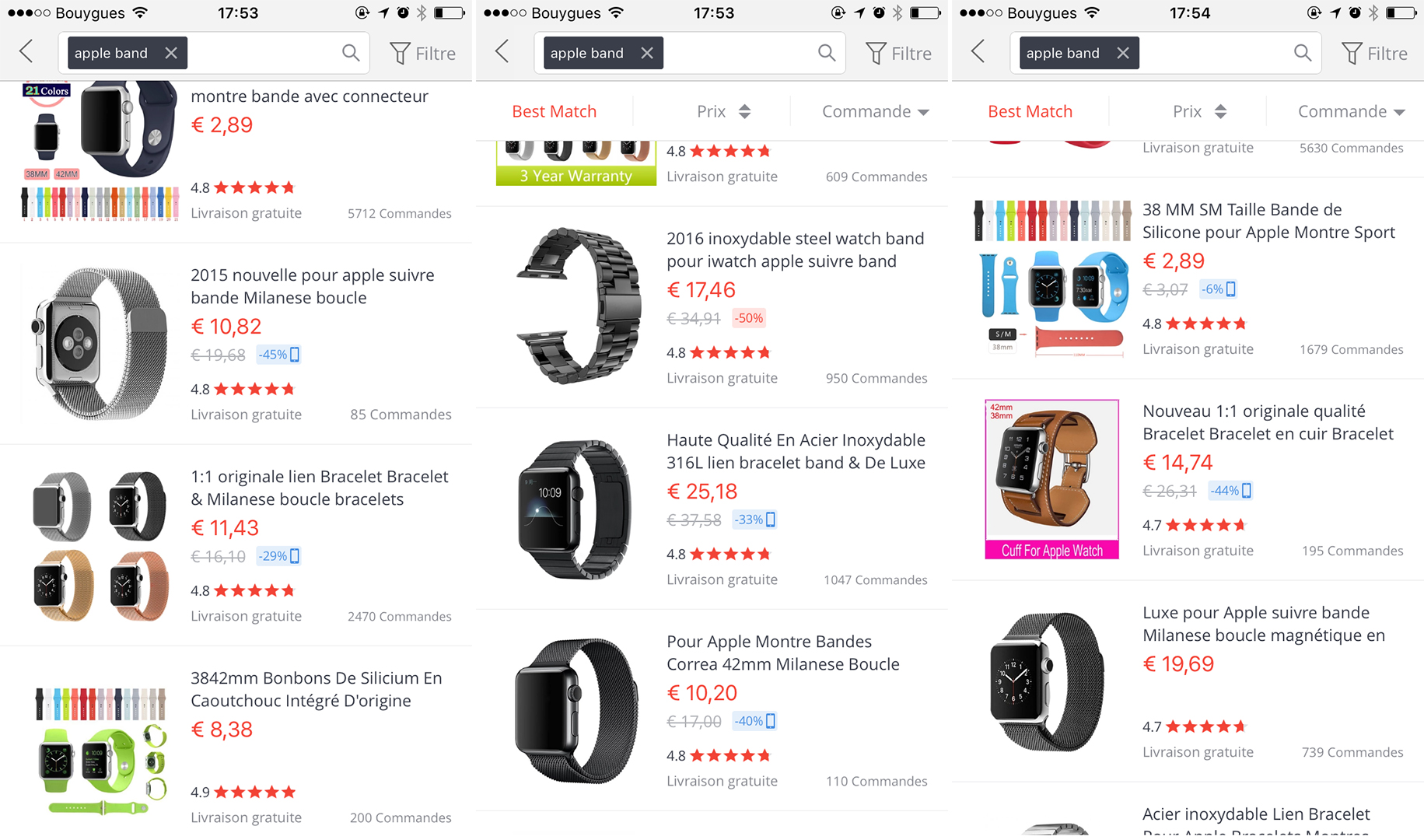 Contrefaçons de bracelets d'Apple Watch Contrefaçons de bracelets d'Apple Watch