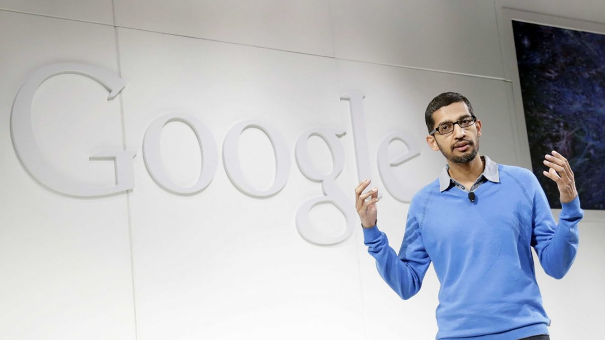 Sundar Pichai, le PDG de Google. // Source : CC Sam Churchill Sundar Pichai, le PDG de Google. // Source : CC Sam Churchill