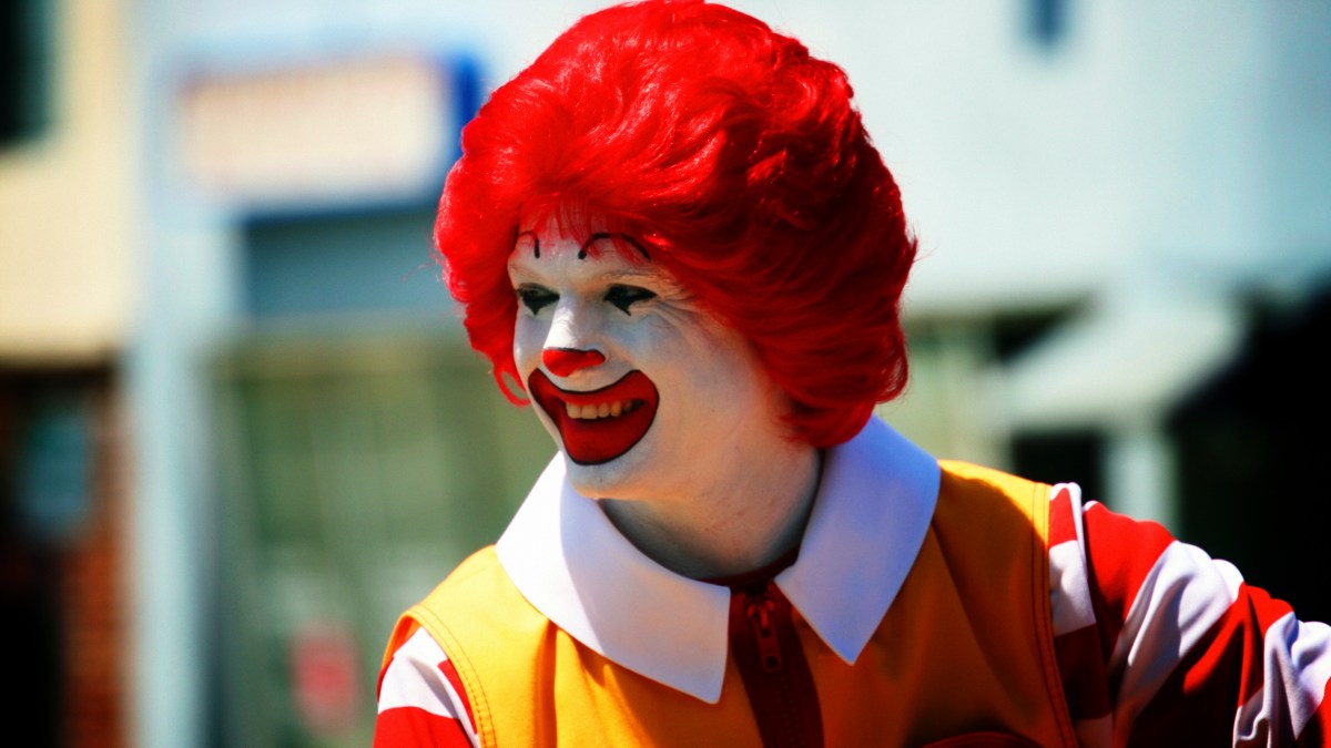 Ronald McDonald in the Burbank Parade, 2008. Photo taken by Carol. Ronald McDonald in the Burbank Parade, 2008. Photo taken by Carol.