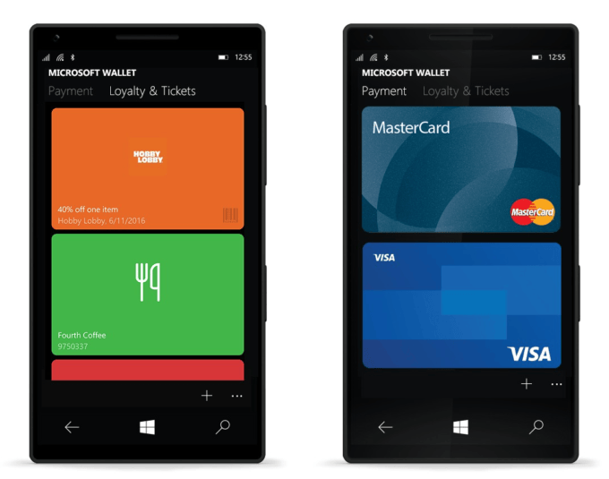 Anniversary Update mobile Wallet
