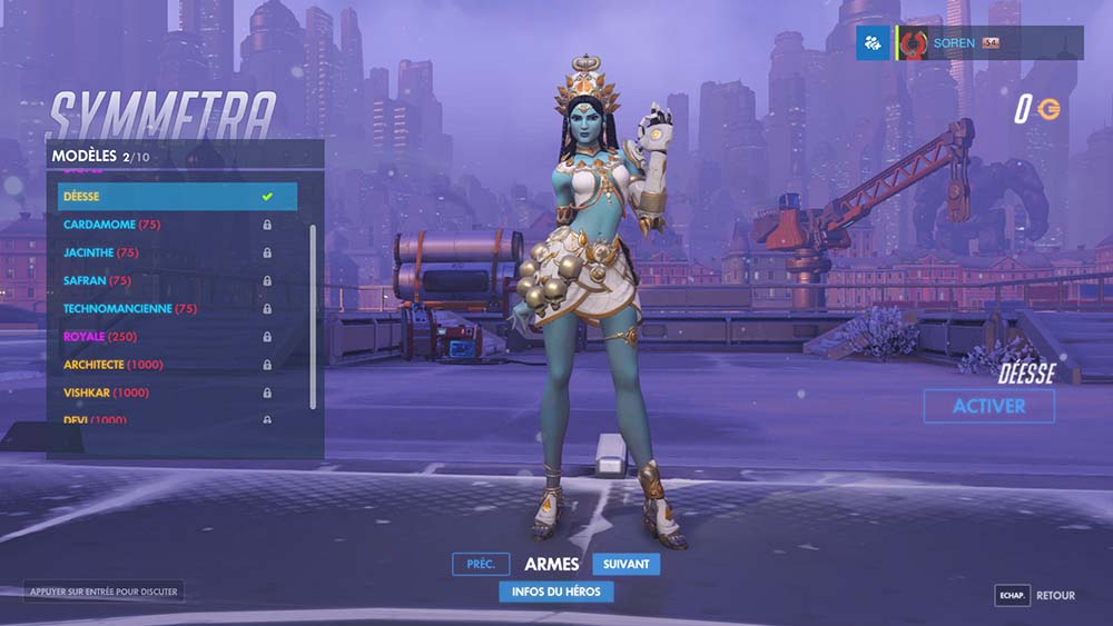 Symmetra Skin Déesse