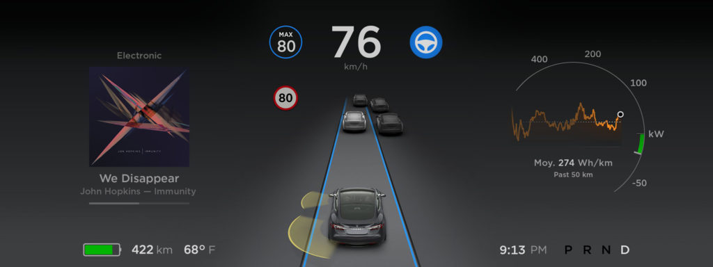 Autopilote // Source : Tesla Autopilote // Source : Tesla