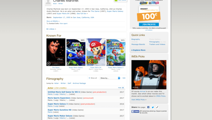 IMDb Charles Martinet IMDb Charles Martinet
