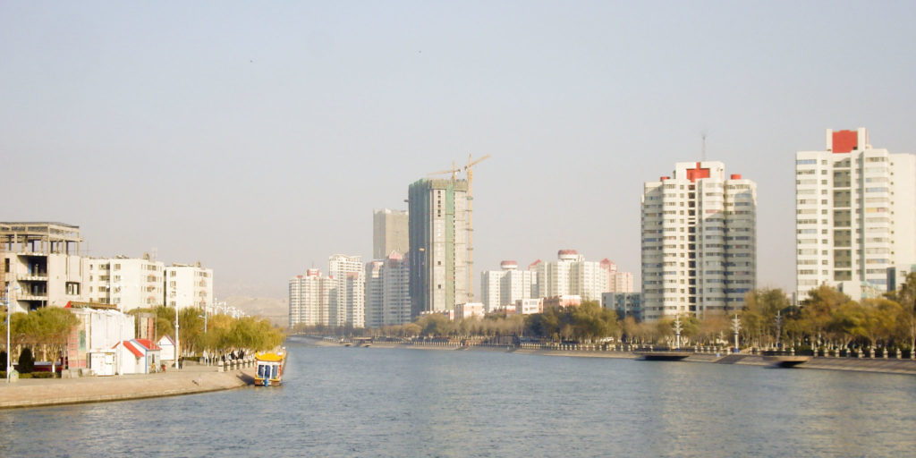 Kongque He (Peacock river) in Kuerle (Korla)