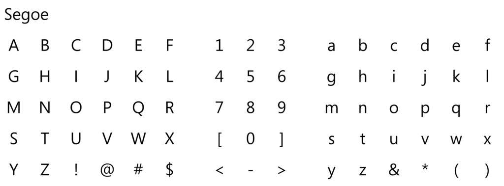 Segoe, par Microsoft