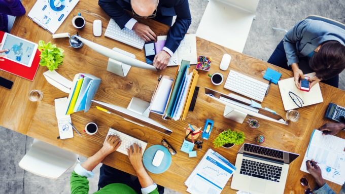 Group of Multiethnic Busy People Working in an Office Group of Multiethnic Busy People Working in an Office