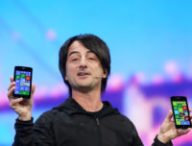 SAN FRANCISCO, CA - APRIL 02:  Joe Belfiore, corporate vice president and manager for Windows Phone, holds Windows phones during the keynote address at the 2014 Microsoft Build developer conference on April 2, 2014 in San Francisco, California. The 2014 Microsoft Build developer conference runs through April 4.  (Photo by Justin Sullivan/Getty Images)