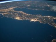 europe vue ciel satellite nuit