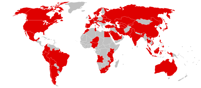 Les pays infectés par WannaCrypt Les pays infectés par WannaCrypt
