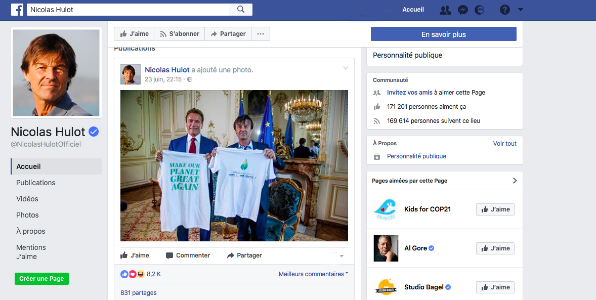 nicolas hulot facebook
