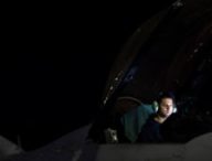 Staff Sgt. Erick Vega, an avionics specialist with the 555th Fighter Squadron out of Aviano Air Base, Italy, attempts to determine if his equipment or falling, or if the space systems aboard the F-16 Fighting Falcon is being attacked by simulated enemy forces through space warfare during exercise Red Flag at Nellis Air Force Base, Nevada, July 21, 2016. Red Flag 16-3 is aimed at teaching service members how to integrate air, space and cyberspace elements. (U.S. Air Force photo/Tech. Sgt. David Salanitri)