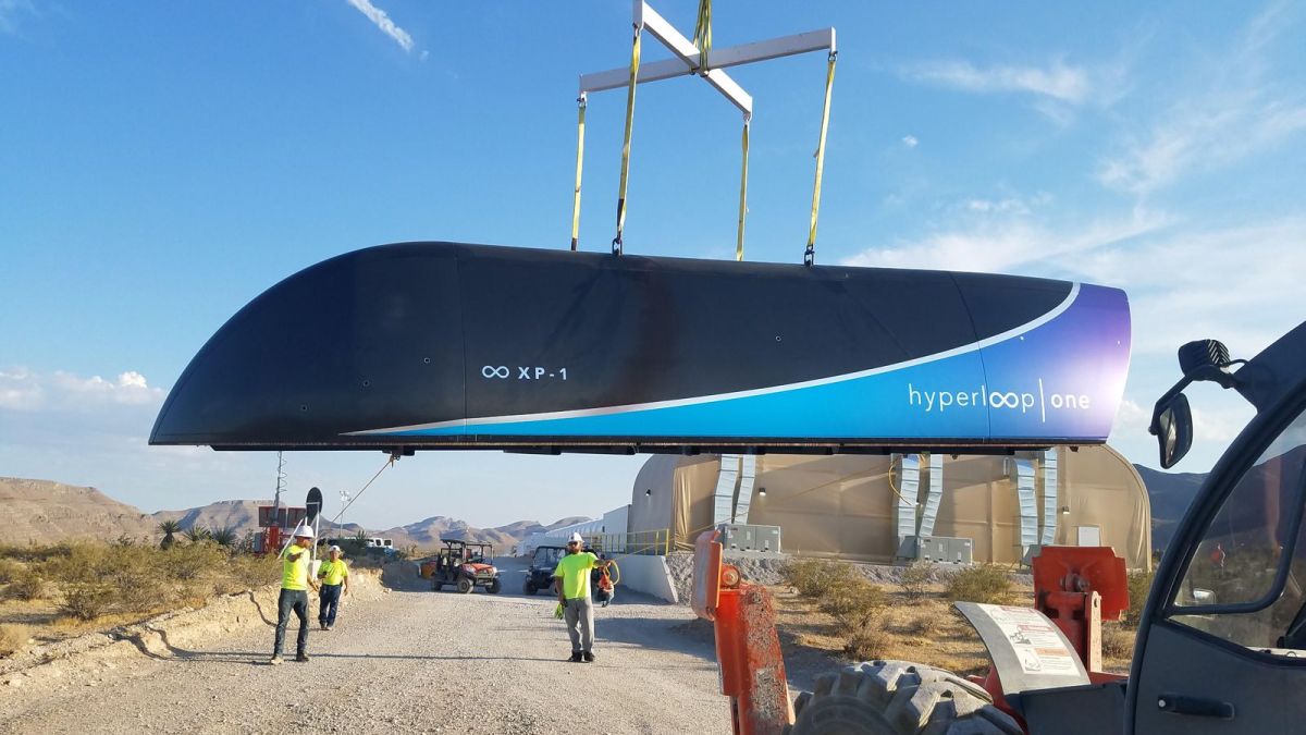 Une capsule imaginée par Hyperloop One. // Source : Virgin Hyperloop One Une capsule imaginée par Hyperloop One. // Source : Virgin Hyperloop One