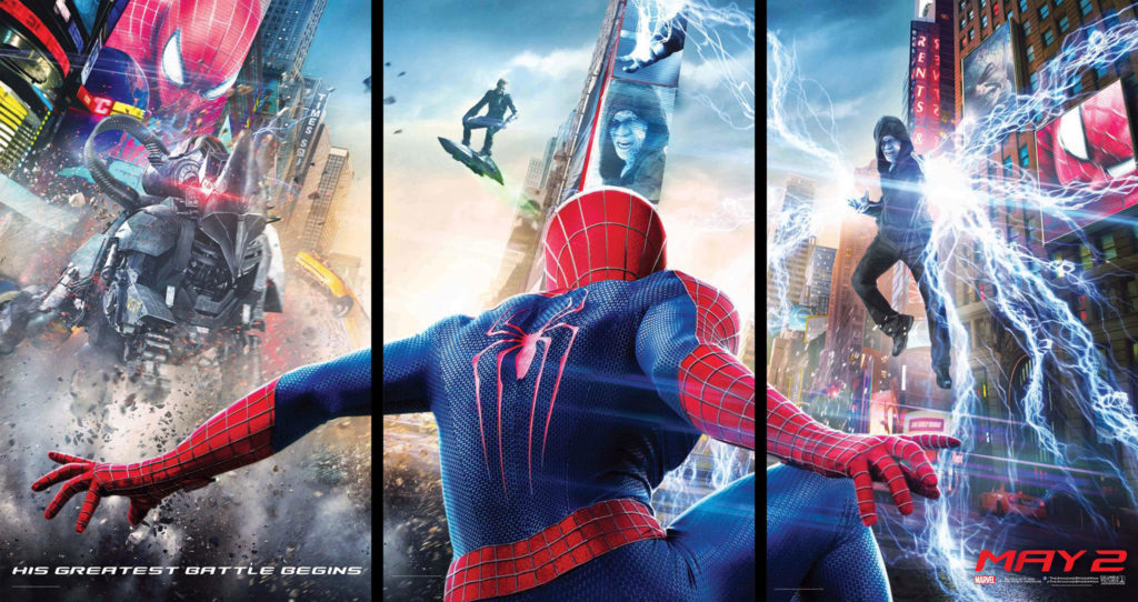 Affiches d'Amazing Spider-Man 2, film qui répétait alors l'erreur de vouloir trop de méchants en un seul film. Les critiques sur Spider-Man 3 ne semblaient pas avoir été entendues... Affiches d'Amazing Spider-Man 2, film qui répétait alors l'erreur de vouloir trop de méchants en un seul film. Les critiques sur Spider-Man 3 ne semblaient pas avoir été entendues...
