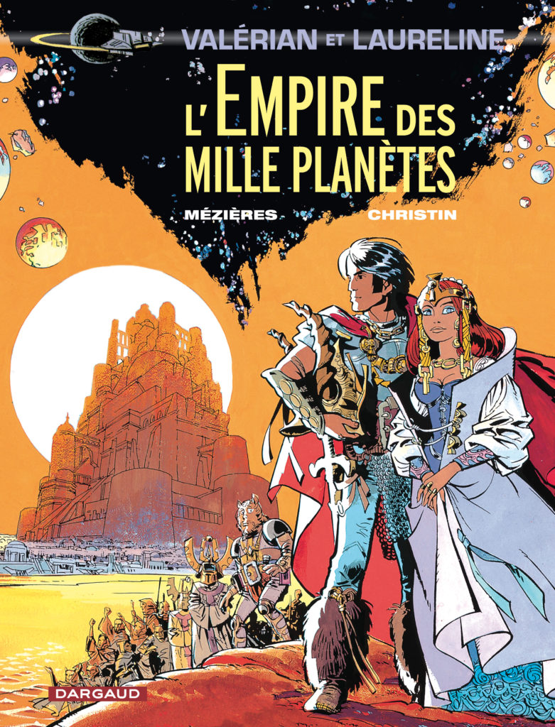 Couverture du 2nd album de Valérian, L'Empire des Mille Planètes, publié en 1971. Couverture du 2nd album de Valérian, L'Empire des Mille Planètes, publié en 1971.