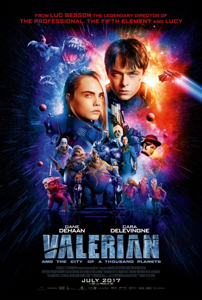 Affiche de Valérian et la Cité des milles planètes, rappelant assez clairement les compositions de Drew Struzan pour les affiches de Star Wars. Affiche de Valérian et la Cité des milles planètes, rappelant assez clairement les compositions de Drew Struzan pour les affiches de Star Wars.