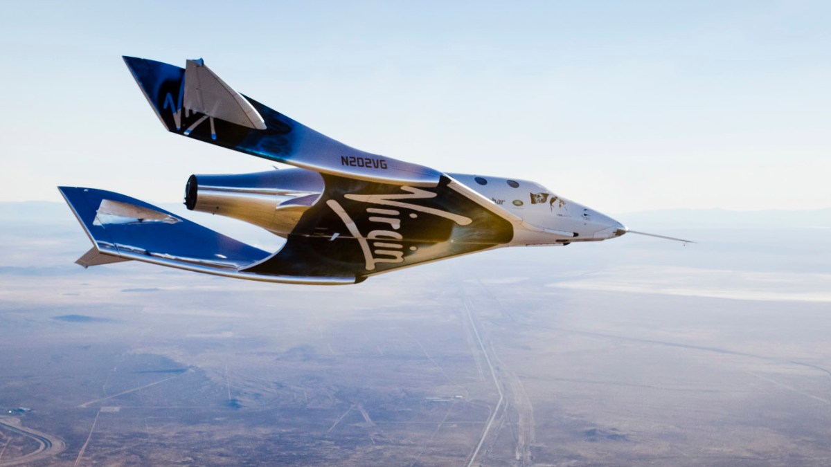 Le VSS Unity en vol. // Source : VIrgin Galactic Le VSS Unity en vol. // Source : VIrgin Galactic