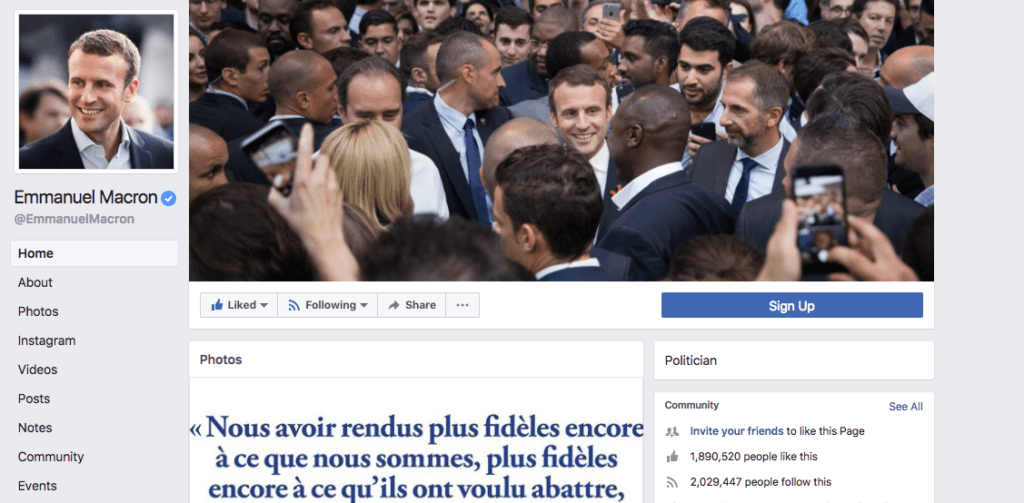 facebook macron facebook macron