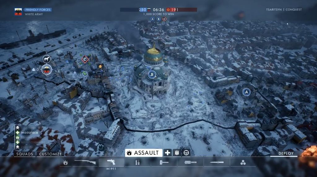 Il était possible tester la carte Tsaritsyn pendant la Gamescom, les bolchéviques de l'Armée rouge affrontent l'Armée blanche impériale. De la violence pure. Il était possible tester la carte Tsaritsyn pendant la Gamescom, les bolchéviques de l'Armée rouge affrontent l'Armée blanche impériale. De la violence pure.