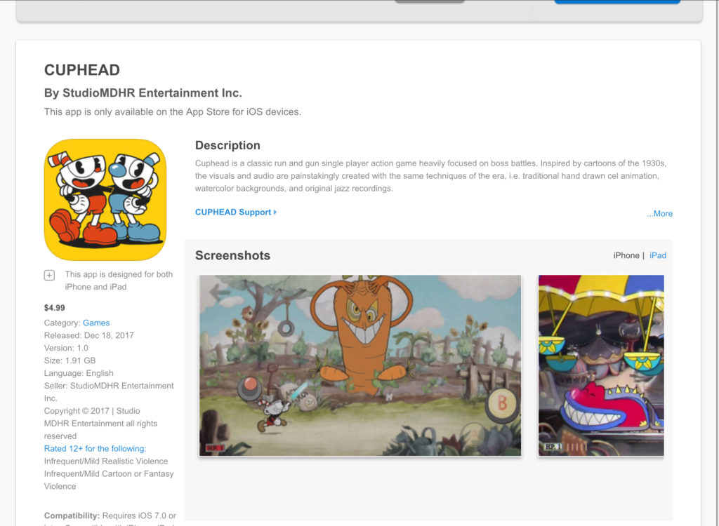 Cuphead iOS Cuphead iOS
