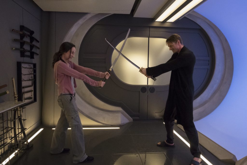 Altered Carbon : Joel Kinnaman et Laeta Kalogridis / Netflix Altered Carbon : Joel Kinnaman et Laeta Kalogridis / Netflix