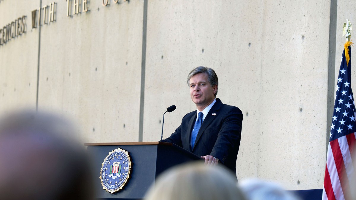 Christopher Wray, l'actuel patron du FBI. // Source : FBI Christopher Wray, l'actuel patron du FBI. // Source : FBI