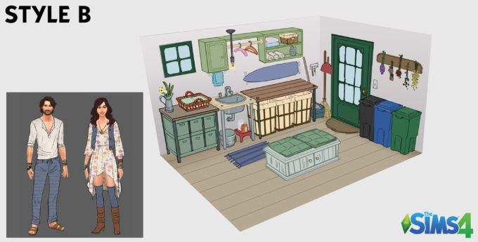 Sims 4 Jour de lessive style Sims 4 Jour de lessive style