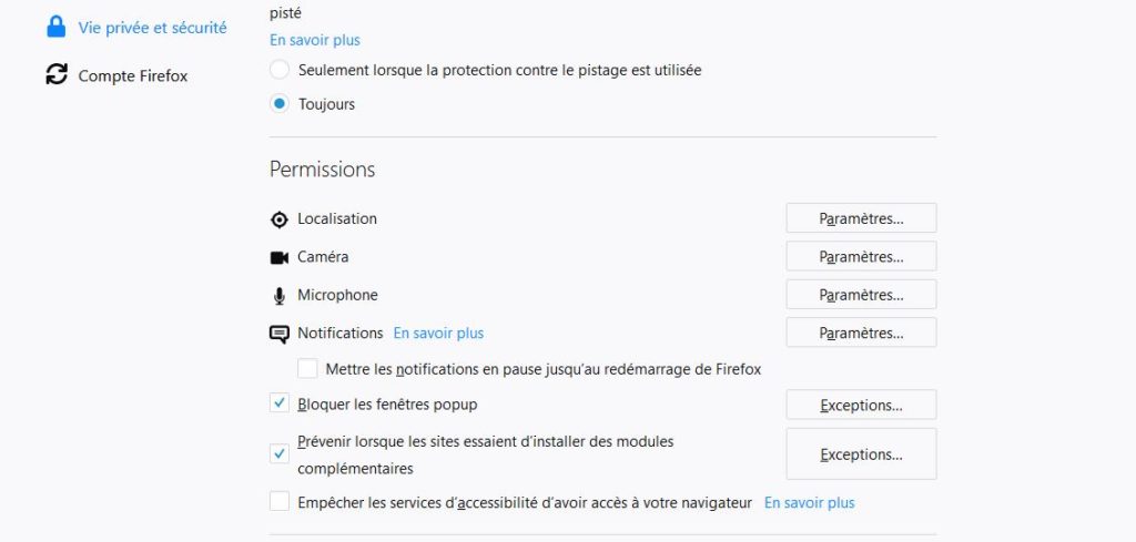 Permissions Notifications Firefox Permissions Notifications Firefox