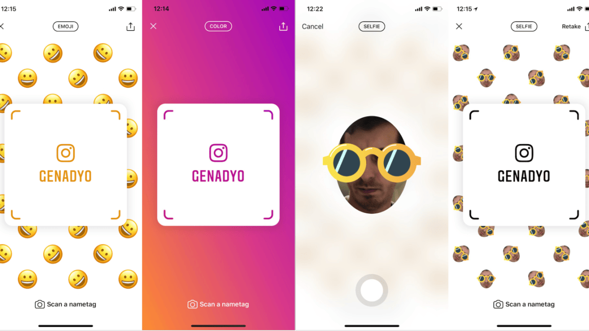 Capture d'écran Instagram Nametags Capture d'écran Instagram Nametags