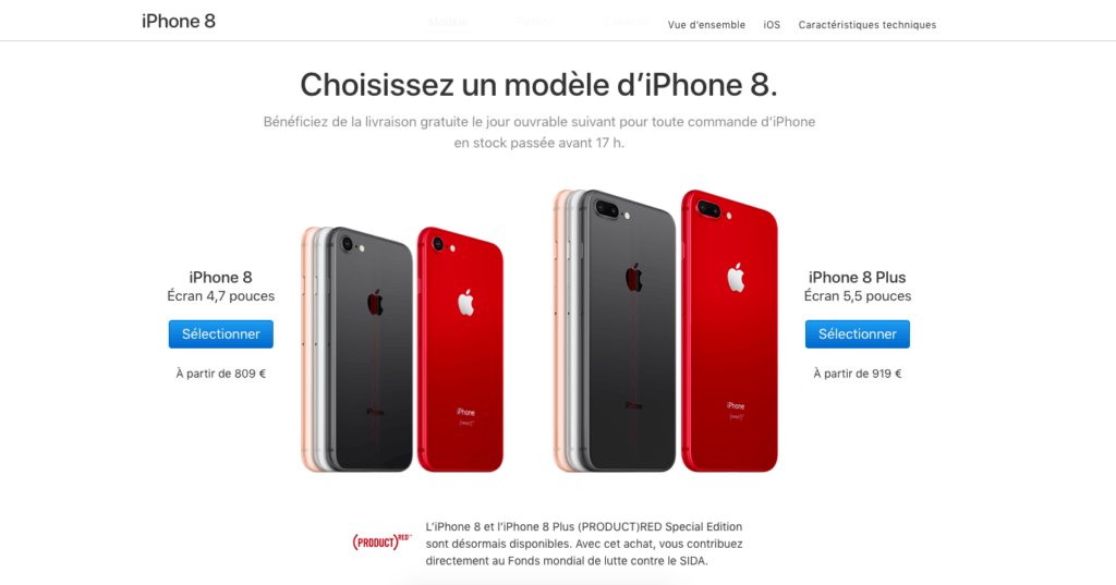 L'iPhone 8 RED disponible dans l'Apple Store ce 10 avril 2018. Apple L'iPhone 8 RED disponible dans l'Apple Store ce 10 avril 2018. Apple
