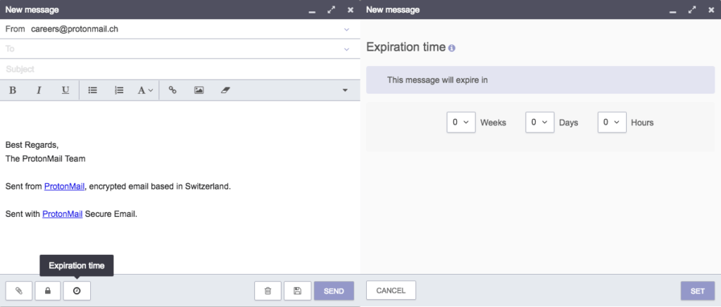 ProtonMail Expiration