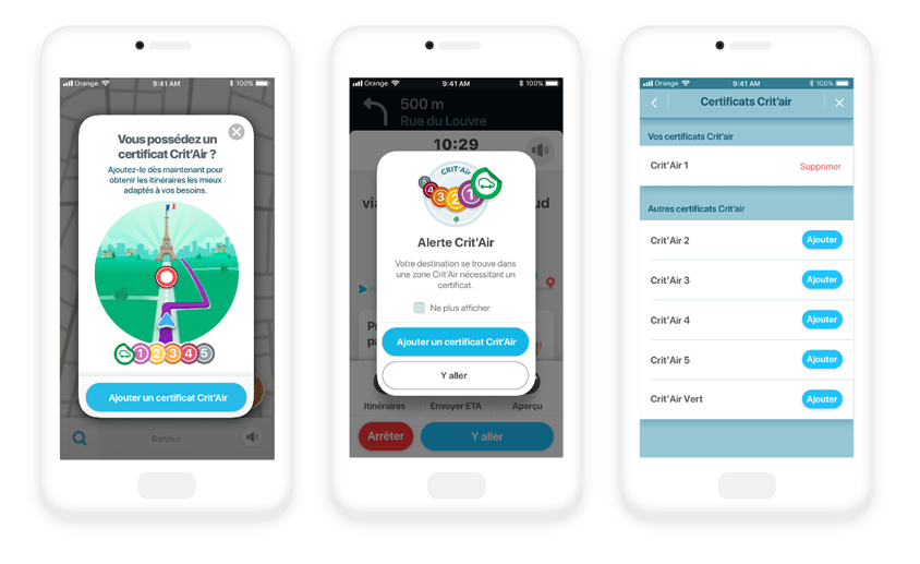 Waze Crit'Air Waze Crit'Air