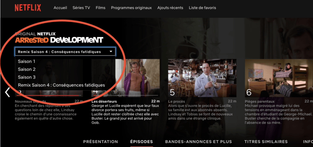 Capture d'écran Netflix France Capture d'écran Netflix France