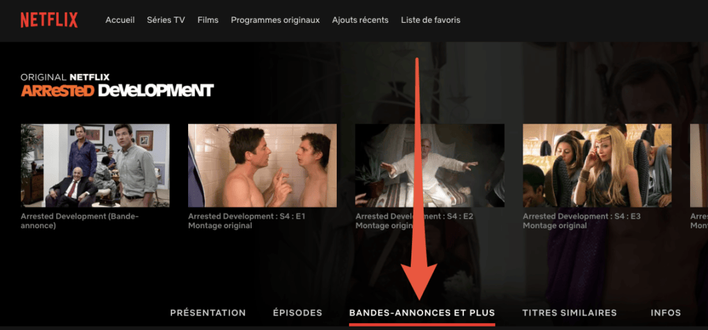 Capture d'écran Netflix France Capture d'écran Netflix France