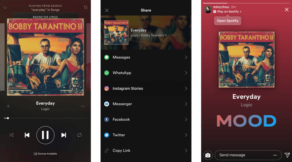 instagram stories spotify instagram stories spotify