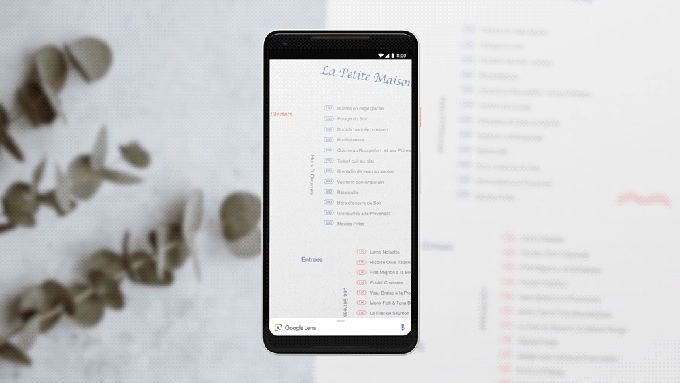 Google Lens peut importer une liste de course si vous lui montrez une recette. // Source : Google Google Lens peut importer une liste de course si vous lui montrez une recette. // Source : Google
