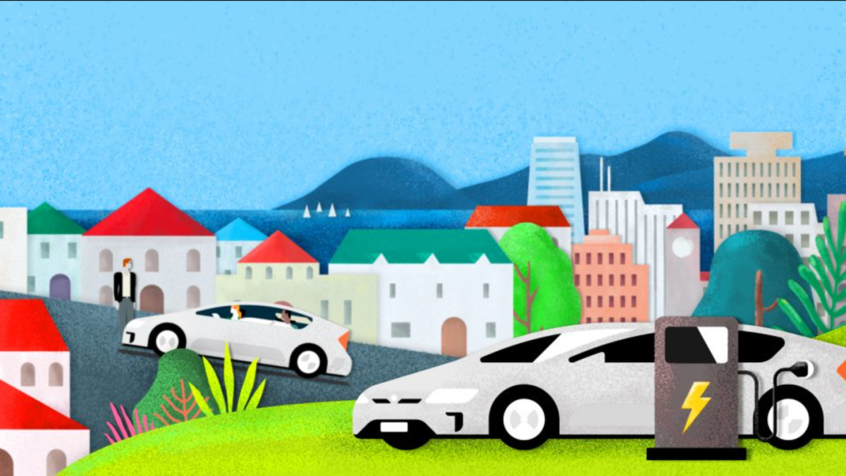 Une publicité pour Uber électrique. // Source : Uber Une publicité pour Uber électrique. // Source : Uber